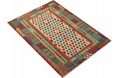 Etniczny kilim szary z Afganistanu dzieło Chobi nomadyczny 150x200cm