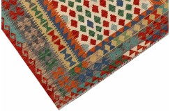 Etniczny kilim szary z Afganistanu dzieło Chobi nomadyczny 150x200cm