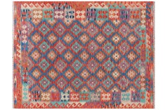 Kolorowy dywan kilim Maimana 150x200cm z Afganistanu 100% wełna dwustronny rustykalny