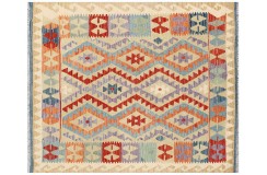 Kolorowy dywan kilim Maimana 150x200cm z Afganistanu 100% wełna dwustronny rustykalny