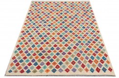 Etniczny kilim szary z Afganistanu dzieło Chobi nomadyczny 150x200cm
