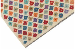 Etniczny kilim szary z Afganistanu dzieło Chobi nomadyczny 150x200cm