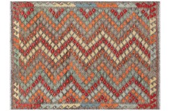 Kolorowy dywan kilim Maimana 150x200cm z Afganistanu 100% wełna dwustronny rustykalny