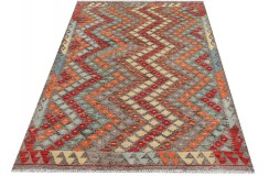 Etniczny kilim szary z Afganistanu dzieło Chobi nomadyczny 150x200cm