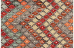 Etniczny kilim szary z Afganistanu dzieło Chobi nomadyczny 150x200cm