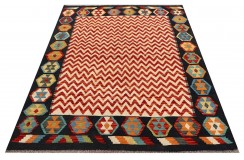 Etniczny kilim szary z Afganistanu dzieło Chobi nomadyczny 150x200cm