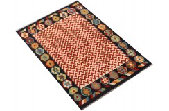 Etniczny kilim szary z Afganistanu dzieło Chobi nomadyczny 150x200cm