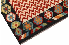 Etniczny kilim szary z Afganistanu dzieło Chobi nomadyczny 150x200cm