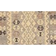 Beżowy dywan kilim art deco chodnik 140x200cm z Afganistanu Chobi Old Style 100% wełna dwustronny vintage nomadyczny