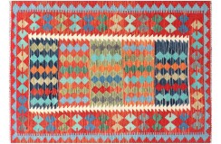 Kolorowy dywan kilim Maimana 120x180cm z Afganistanu 100% wełna dwustronny rustykalny