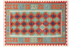 Kolorowy dywan kilim Maimana 120x180cm z Afganistanu 100% wełna dwustronny rustykalny