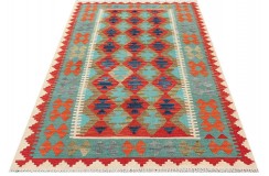 Etniczny kilim szary z Afganistanu dzieło Chobi nomadyczny 120x180cm