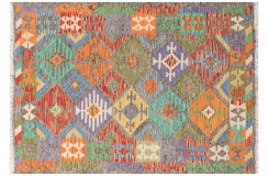 Kolorowy dywan kilim Maimana 120x180cm z Afganistanu 100% wełna dwustronny rustykalny