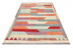 Etniczny kilim szary z Afganistanu dzieło Chobi nomadyczny 120x180cm