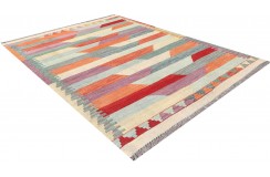Etniczny kilim szary z Afganistanu dzieło Chobi nomadyczny 120x180cm