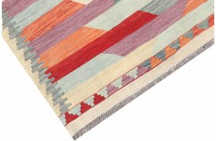 Etniczny kilim szary z Afganistanu dzieło Chobi nomadyczny 120x180cm