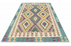 Etniczny kilim szary z Afganistanu dzieło Chobi nomadyczny 120x180cm
