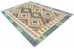 Etniczny kilim szary z Afganistanu dzieło Chobi nomadyczny 120x180cm