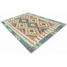 Etniczny kilim szary z Afganistanu dzieło Chobi nomadyczny 120x180cm