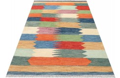 Etniczny kilim szary z Afganistanu dzieło Chobi nomadyczny 120x180cm