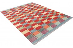 Etniczny kilim szary z Afganistanu dzieło Chobi nomadyczny 120x180cm