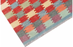 Etniczny kilim szary z Afganistanu dzieło Chobi nomadyczny 120x180cm