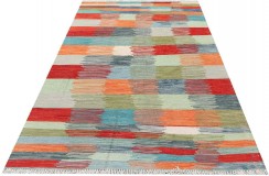 Etniczny kilim szary z Afganistanu dzieło Chobi nomadyczny 120x180cm