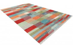 Etniczny kilim szary z Afganistanu dzieło Chobi nomadyczny 120x180cm