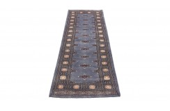 Oryginalny dywan Buchara z Pakistanu 100% wełna 80x230cm chodnik