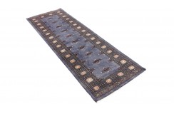 Oryginalny dywan Buchara z Pakistanu 100% wełna 80x230cm chodnik