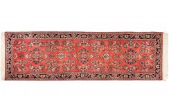 Perski ceny dywan Saruk fein ręczne tkany chodnik 80x250cm 100% wełna kwatowy gustowny czerwony