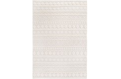 Nowoczesny 100% wełniany dywan ręcznie tkany z Indii beżowy 130x190cm Luxor Living Boho Aalborg dwupoziomowy