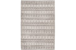 Nowoczesny 100% wełniany dywan ręcznie tkany z Indii taupe 160x230cm Luxor Living Boho Aalborg dwupoziomowy