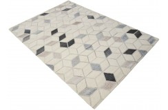 100% wełna gruby dywan z Indii 150x240cm design do salonu kolorowy