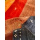 Kolorowy ekskluzywny dywan Gabbeh Loribaft Indie 170x240cm 100% wełniany czerwone tło