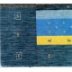 Kolorowy ekskluzywny dywan Gabbeh Loribaft Indie 170x240cm 100% wełniany niebieskie tło
