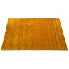 Gładki 100% wełniany dywan Gabbeh Handloom złoty 200x300cm deseń
