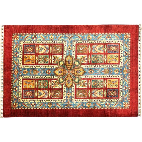 Dywan Ziegler Arijana Shaal 100% wełna kamienowana ręcznie tkany luksusowy 150x200cm kolorowy w pasy