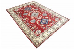 Królewska czerwień dywan Kazak tkany ręcznie przez Nomadów 180x250cm