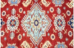 Królewska czerwień dywan Kazak tkany ręcznie przez Nomadów 180x250cm