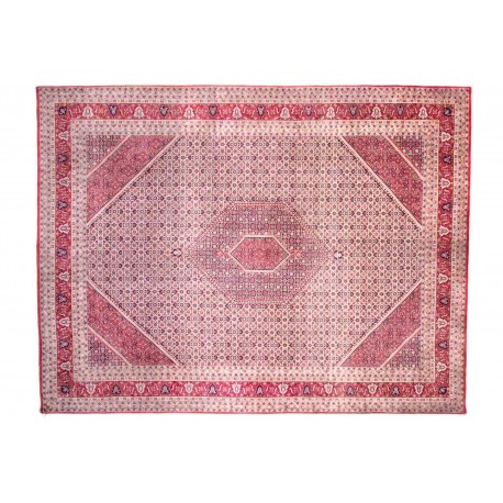 Ekskluzywny gęsty dywan Bidjar z Indii ok 300x400cm 100% wełna oryginalny ręcznie tkany perski wzór herati