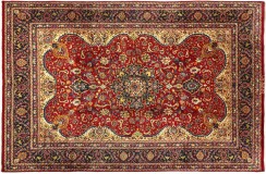 Oryginalny ręcznie tkany perski dywan 240x340cm 100% wełna - Meszhed Iran sygnowany