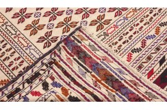 Etniczny kilim szary z Afganistanu dzieło Sumak nomadyczny 150x200cm