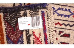 Etniczny kilim szary z Afganistanu dzieło Sumak nomadyczny 150x200cm