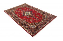 Beżowy oryginalny dywan Kashan (Keszan) z Iranu wełna 140x200cm perski