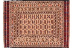 Kolorowy dywan kilim Gol Bardżasta 120x180cm z Afganistanu 100% wełna dwustronny soumak