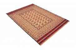 Etniczny kilim szary z Afganistanu dzieło Sumak nomadyczny 120x180cm