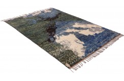 100% wełniany dywan Afgański Berber ręcznie tkany 140x200cm