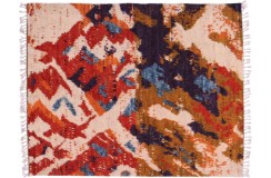 Kolorowy etniczny dywan Berber Beni Ourain z Afganistanu abstrakcyjny do salonu 100% wełniany 160x200cm ręcznie tkany