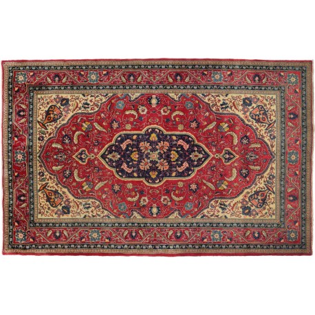 Czerwony oryginalny dywan Kashan (Keszan) z Iranu wełna 160x230cm perski